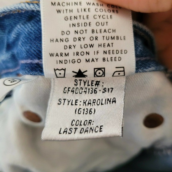 GRLFRND Karolina High Rise Skinny Button Fly Last Dance Size 28 - Picture 5 of 5